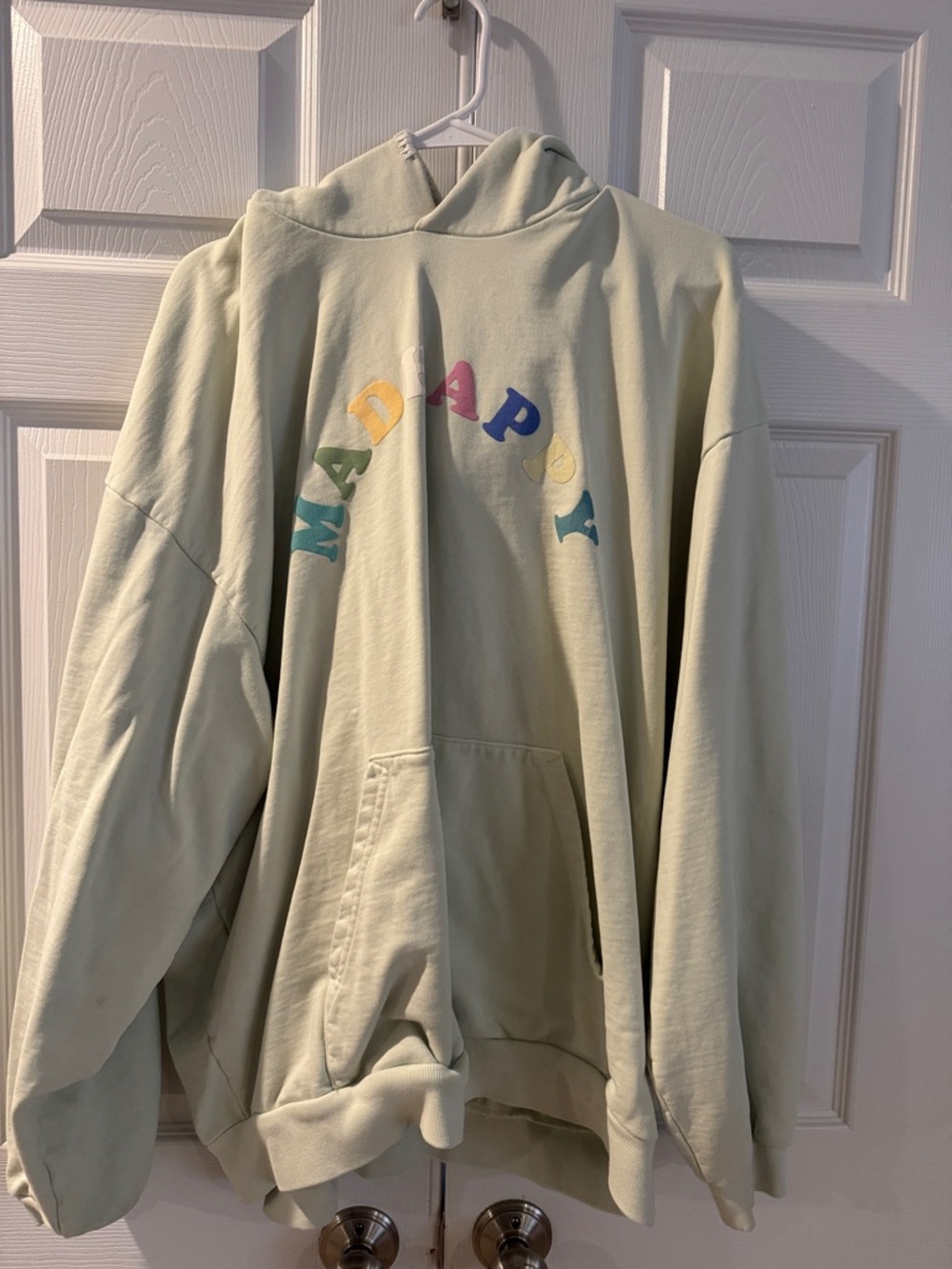 Pastel Green Mad Happy XXL Hoodie